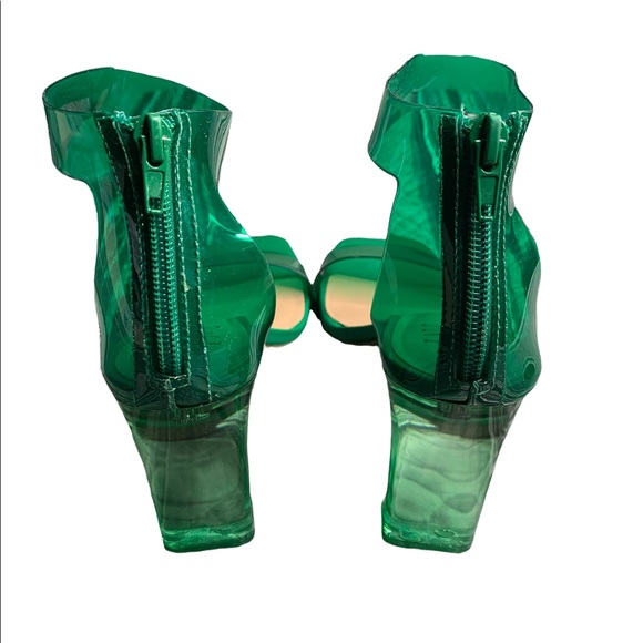 INC International Concepts Makenna Clear Green Vinyl Sandals - Picture 4 of 6